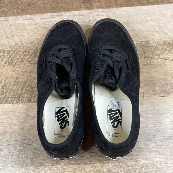 VANS OG Authentic LX Velvet Embroidery Leopard Black Skate Shoes Womens 8.5 NEW - Picture 6 of 10